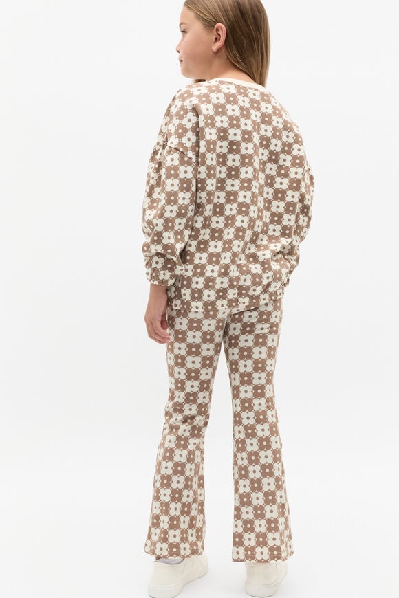 Flower Tile Sweat  Chocolate Shake  hi-res