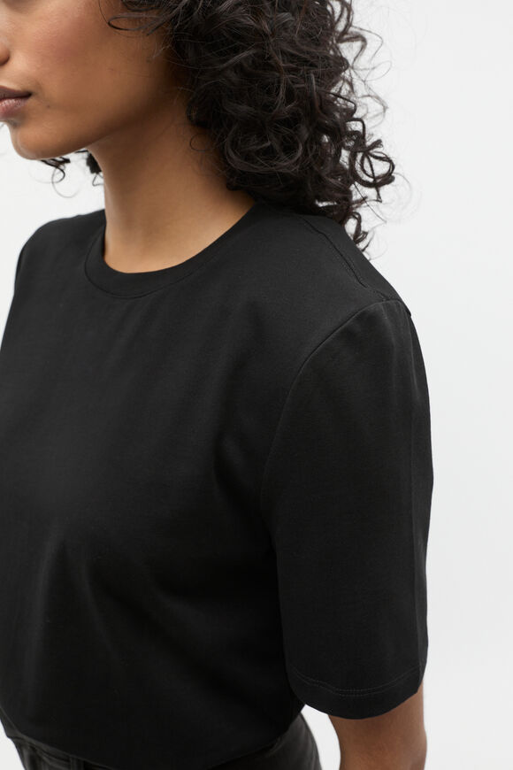 Structured Boxy Tee  Black  hi-res