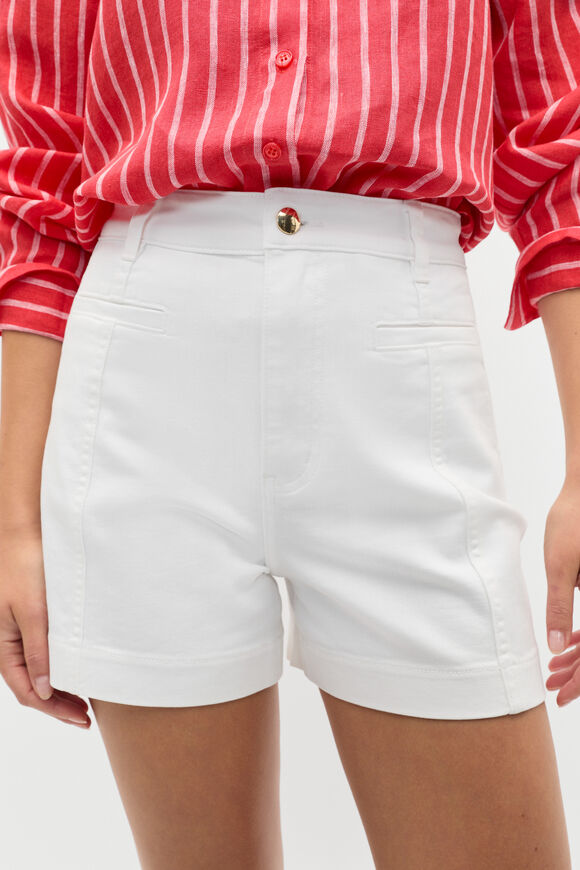 Denim Panel Short  White  hi-res