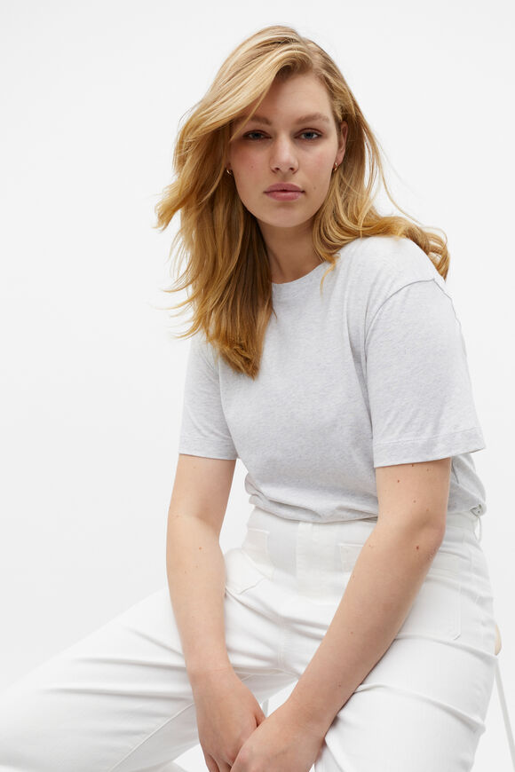 Core Neat Tee  Light Grey Marle  hi-res