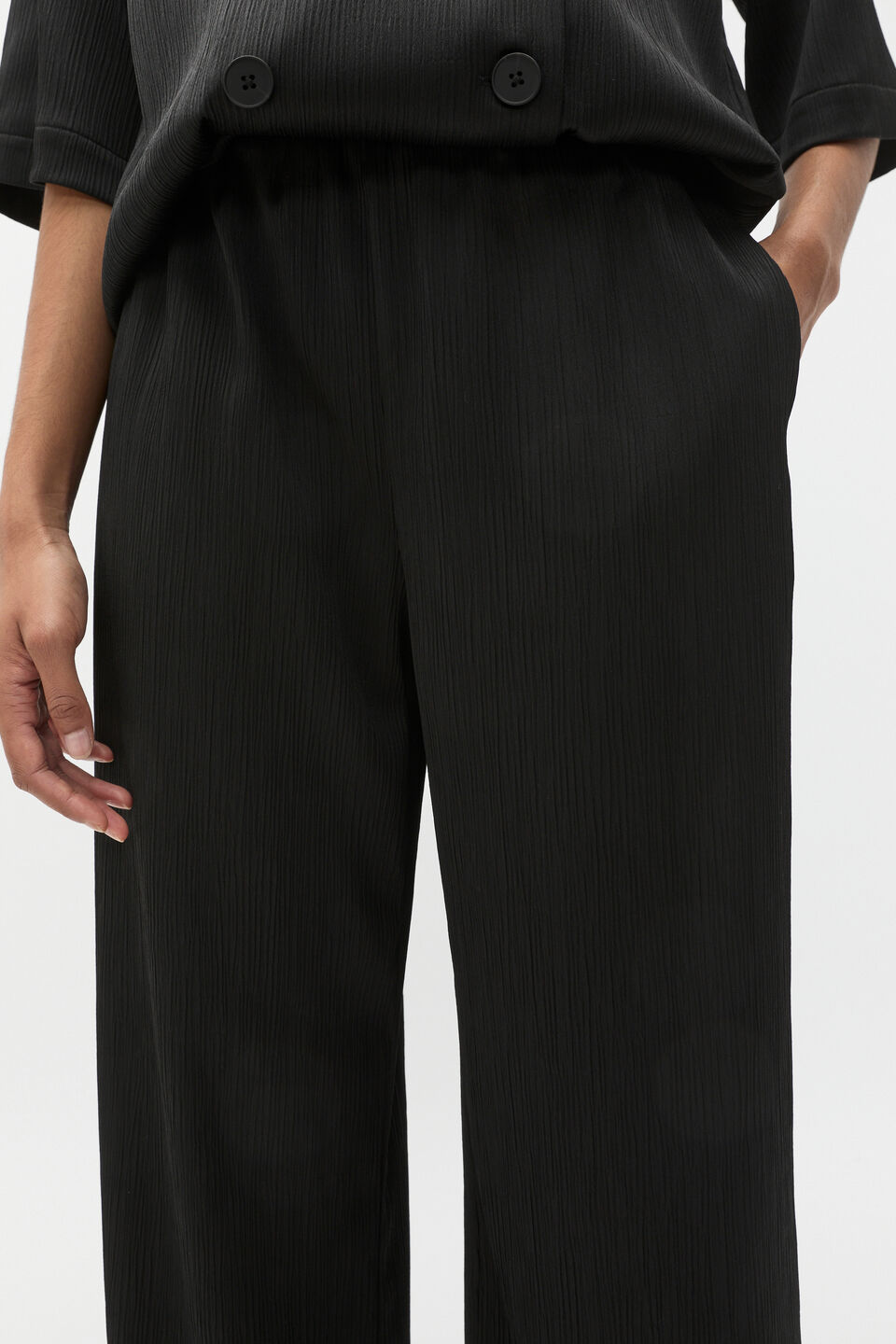 Plisse Pant  Black