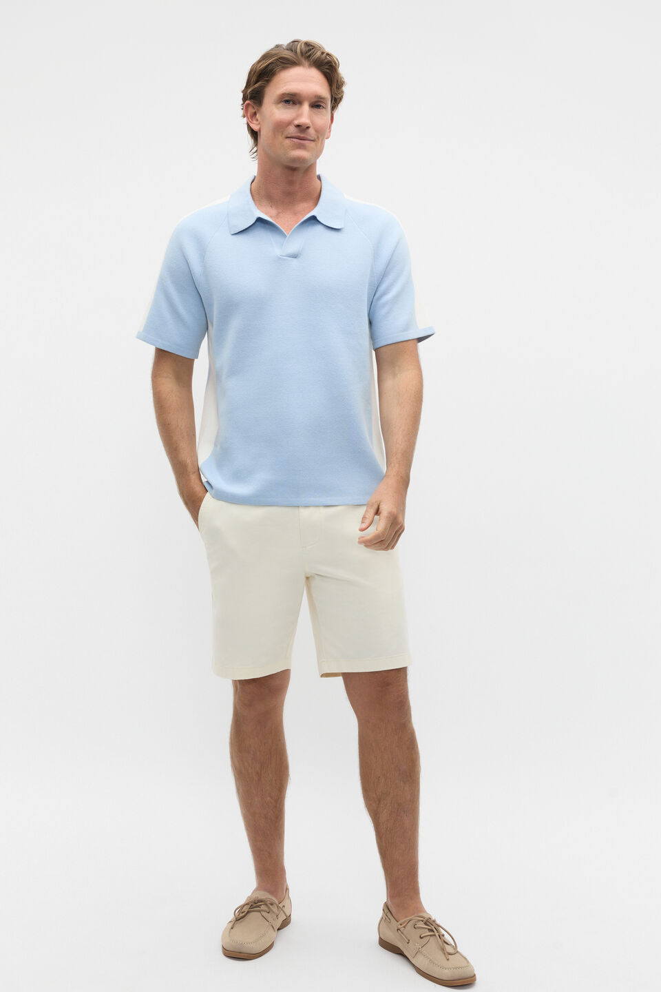 Colourblock Trophy Polo  Skyway