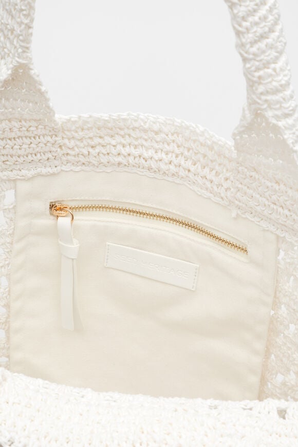 Woven Tote  White  hi-res