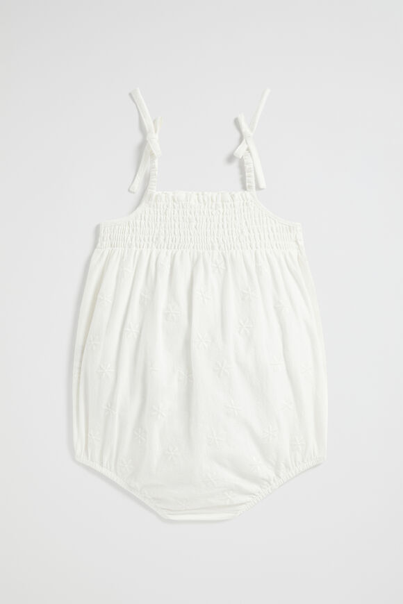 Embroidered Romper  Vintage White  hi-res