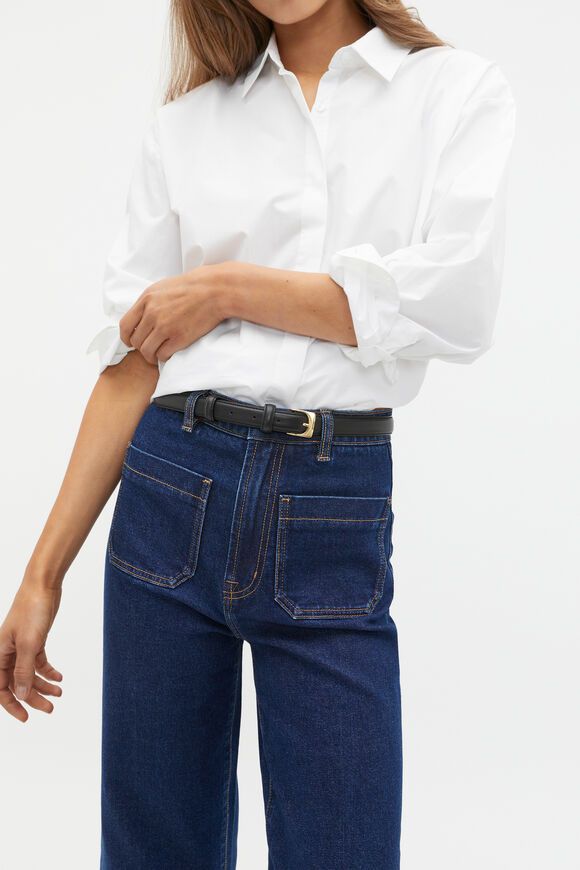 Kinsley Rounded Buckle Belt  Black  hi-res