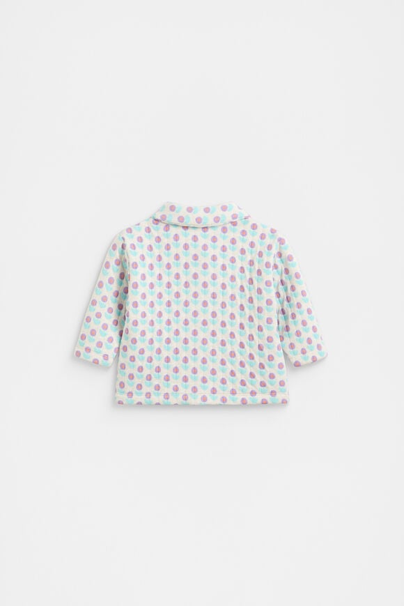 Quilted Flower Sweat  Sand Marle  hi-res