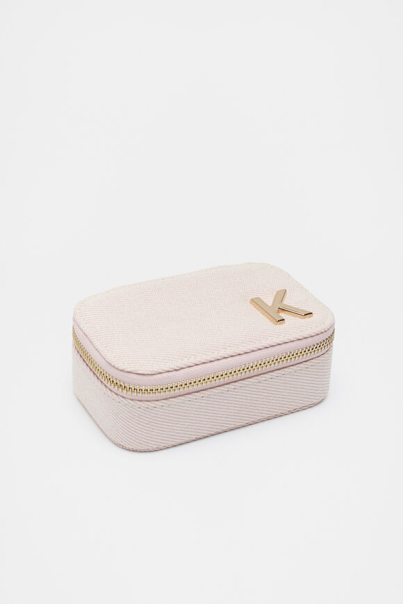 Initials Mini Jewellery Case Rose Petal  K  hi-res