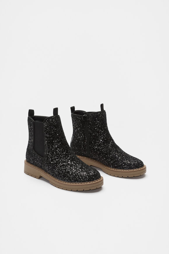 Glitter Chelsea Boot  Black  hi-res