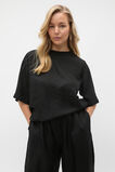 Textured Satin Tee  Black  hi-res