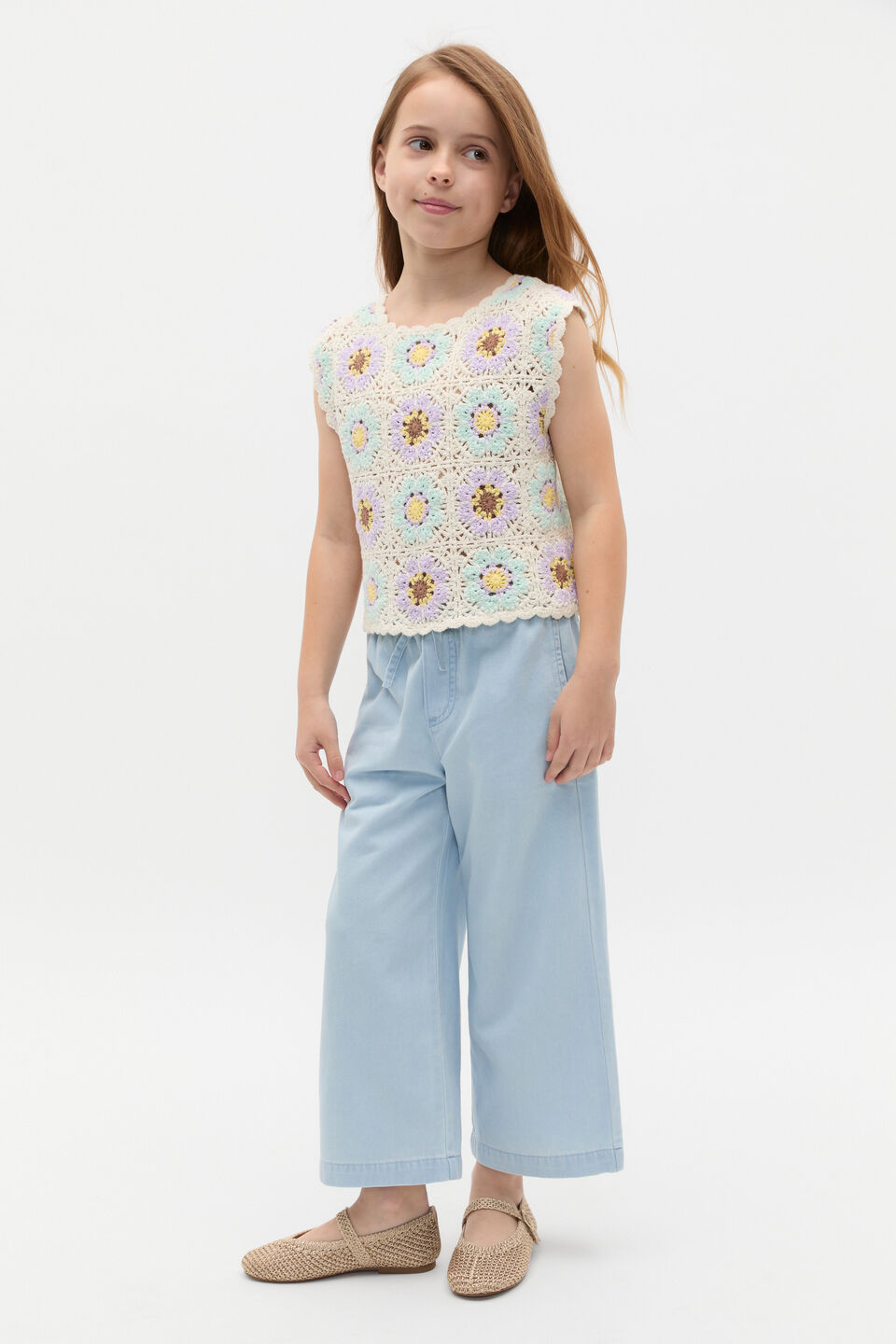 Pull On Pant  Powder Blue Wash