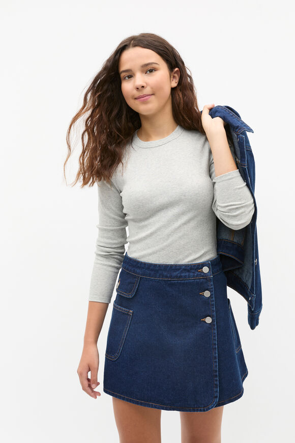 Core Rib Tee  Light Grey Marle  hi-res