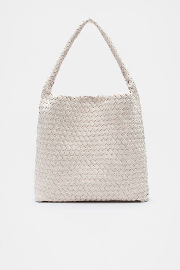 Woven Textured Tote  Oat  hi-res