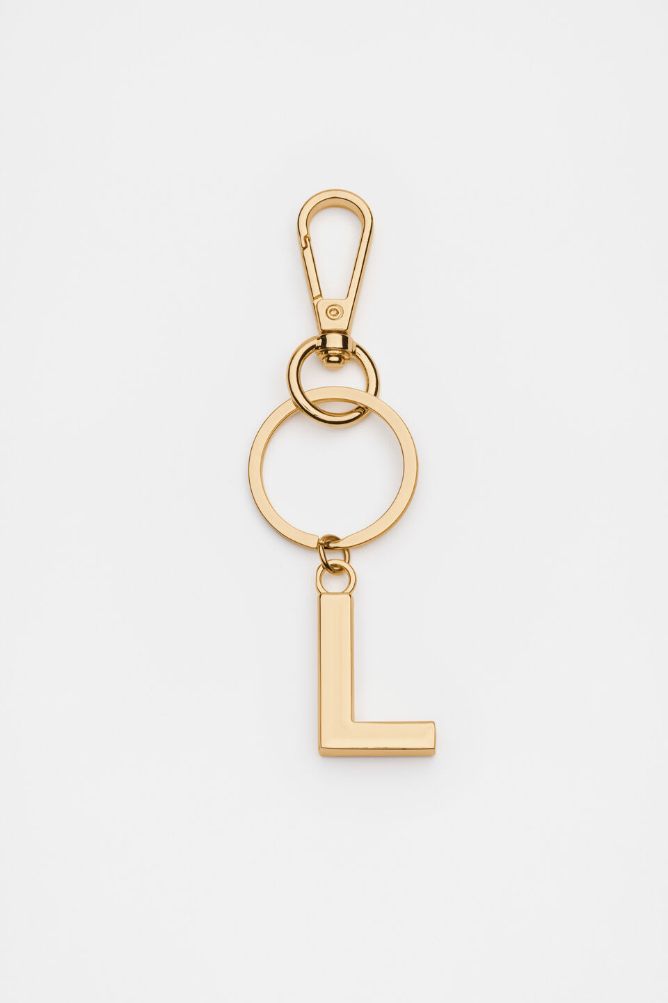 Gold Initials Keyring  L