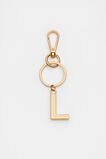 Gold Initials Keyring  L  hi-res