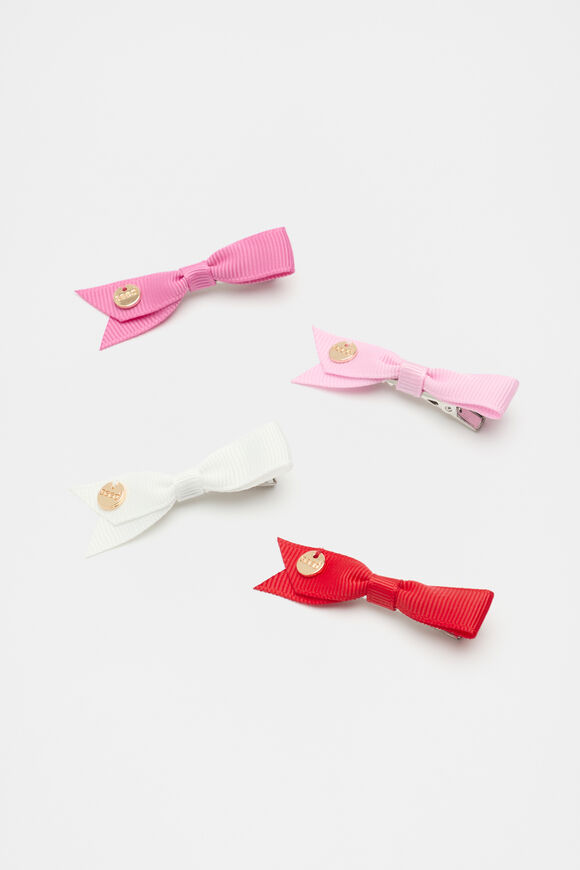 Heritage Gorsgrain Bow Duck Clips  Multi  hi-res