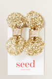 Gold Gem Bow Clip Set  9  hi-res