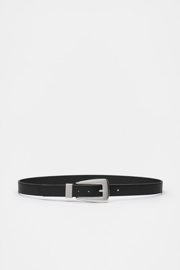 Isla Oversized Buckle Belt  Black Silver  hi-res