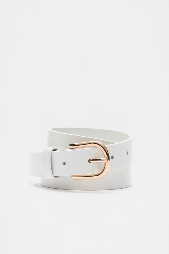 Rory Leather Belt  White  hi-res