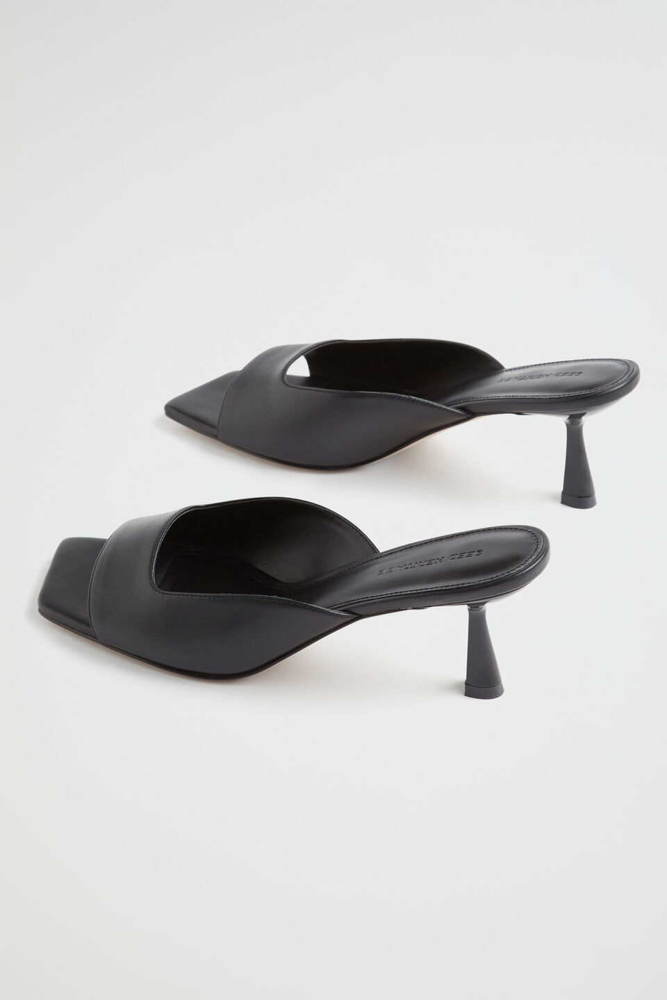 Kaya Peeptoe Mule  Black