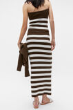 Boucle Stripe Knit Skirt  Dark Praline Stripe  hi-res