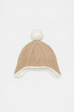 Cable Knit Beanie  Biscuit  hi-res