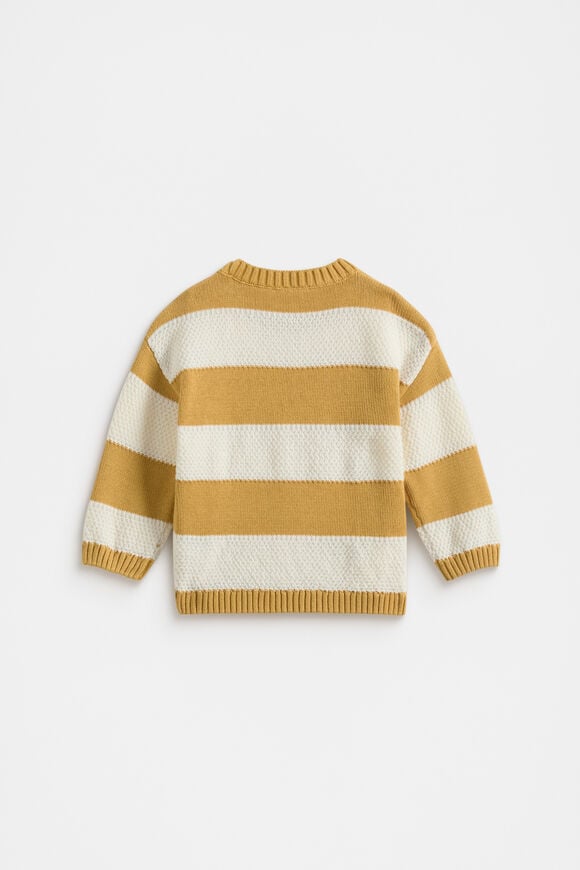 Stripe Knit Sweater  Saffron  hi-res