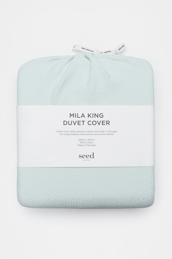 Mila King Duvet Cover  Mist  hi-res