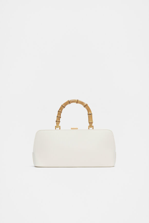 Handle Detail Structured Bag  Cream  hi-res