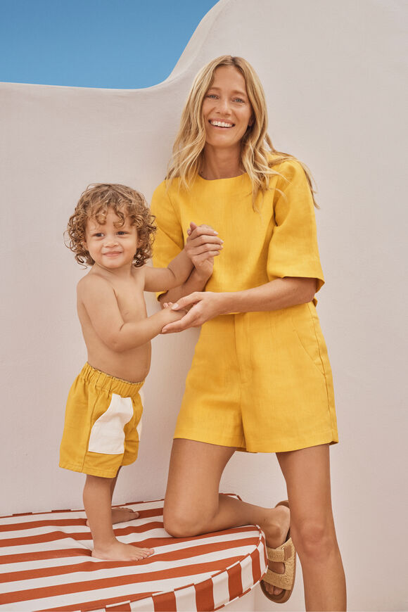 Core Linen Waisted Short  Sundaze  hi-res