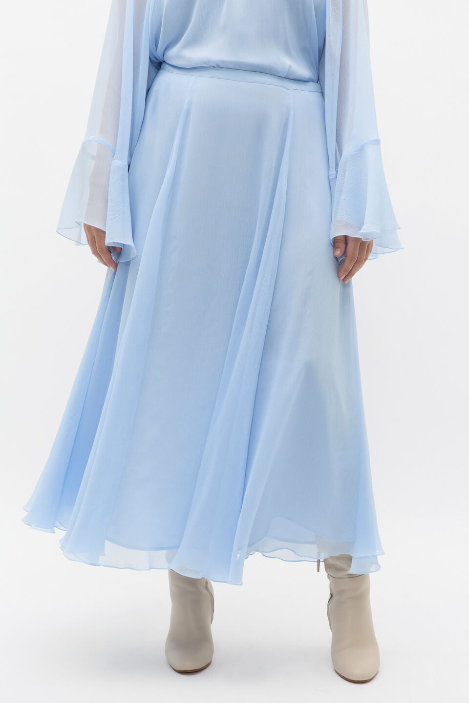 Chiffon Skirt  Ice Blue