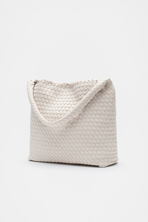 Woven Textured Tote  Oat  hi-res