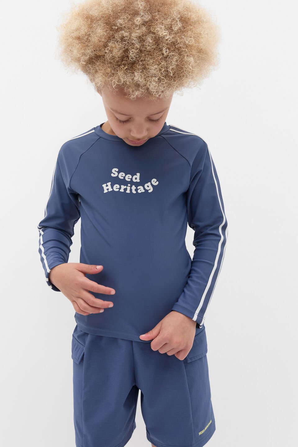 Side Tape Rashvest  Washed Navy