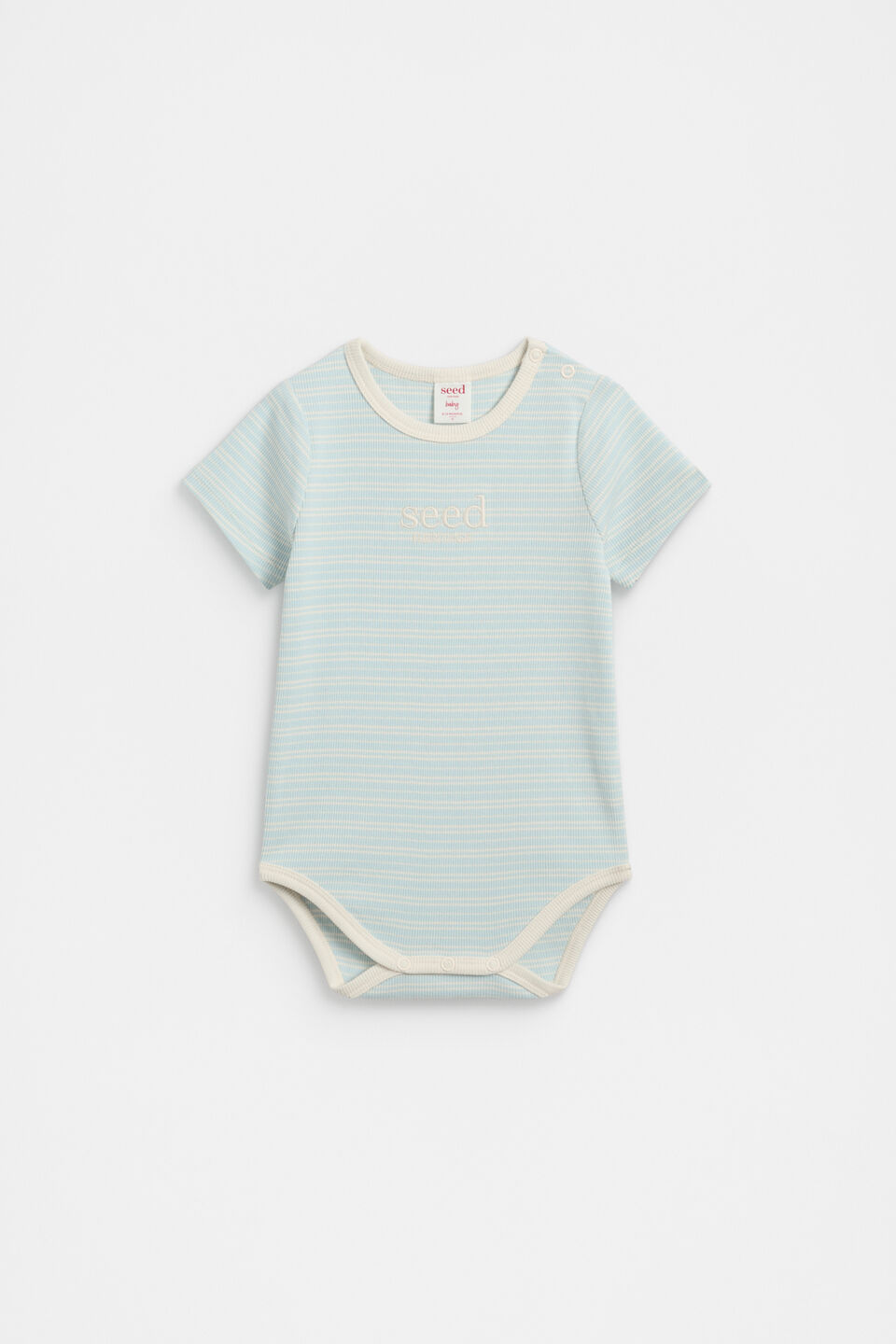 Logo Rib Bodysuit  Soft Blue