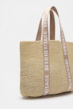 Logo Woven Basket Bag  Ecru  hi-res