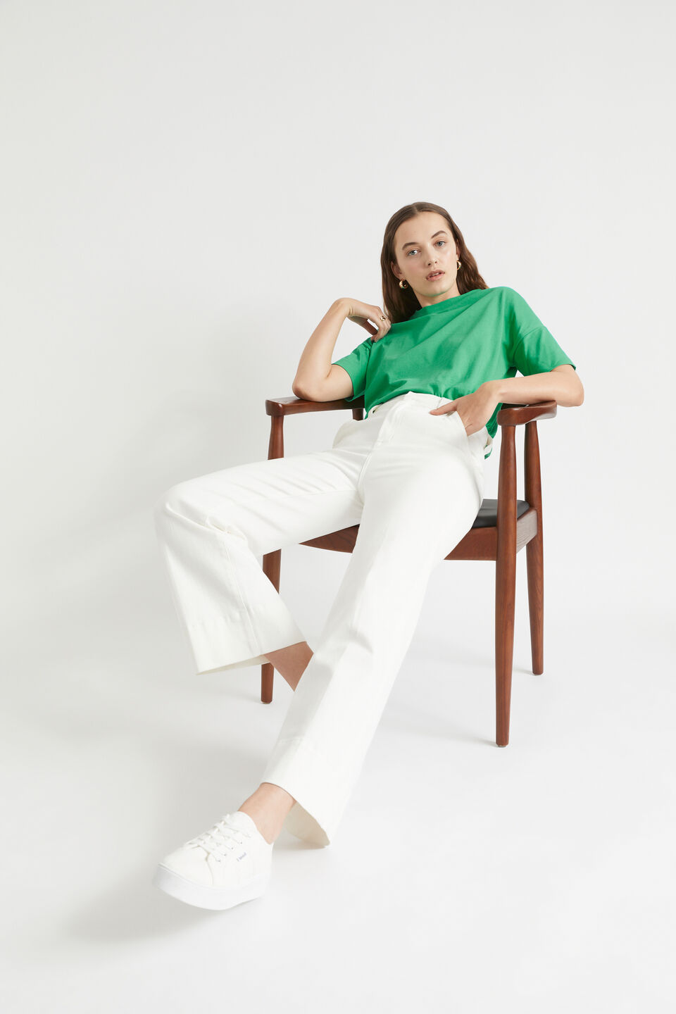 Core Boxy Tee  Bright Mint