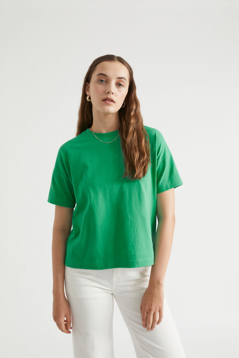 Core Boxy Tee  Bright Mint