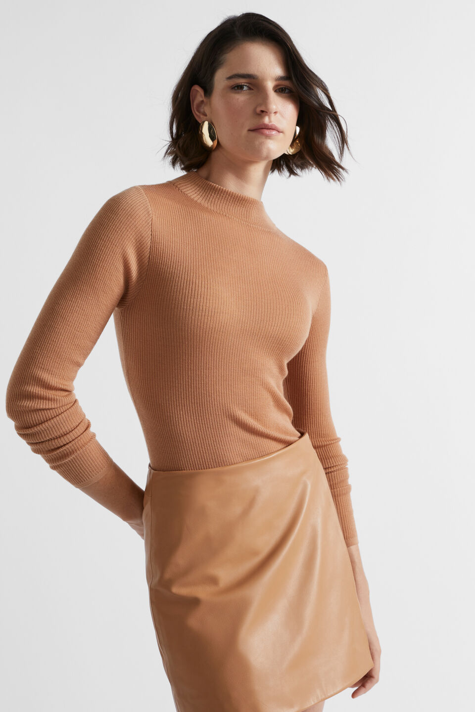 Babywool Rib Top  Fudge