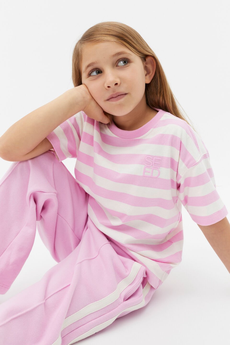 Core Stripe Tee  Fairy Floss Stripe
