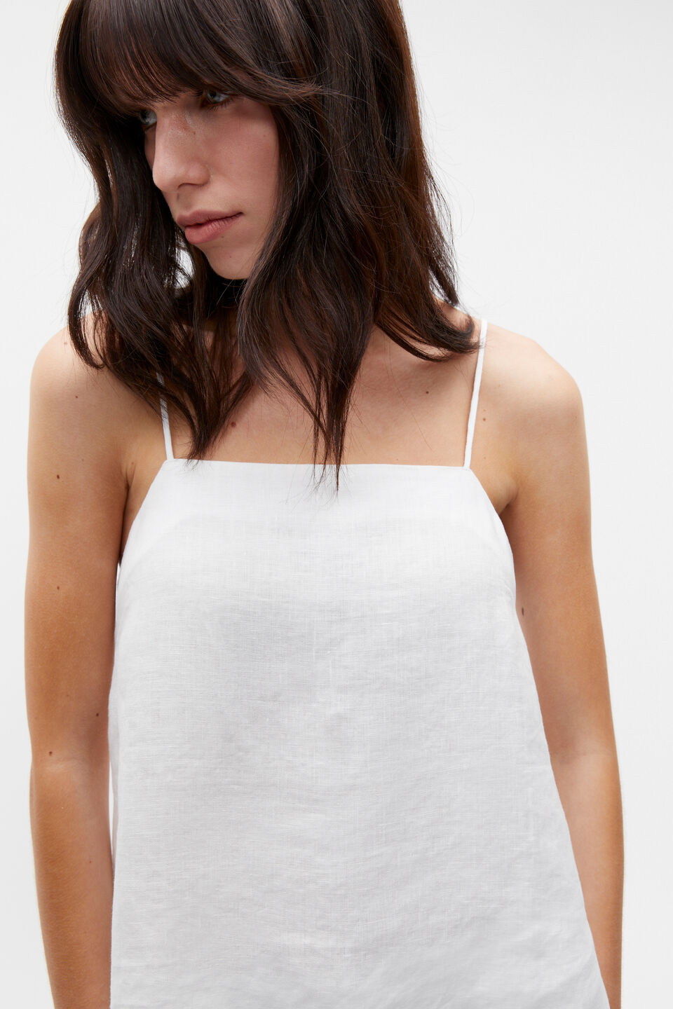 Core Linen Camisole  Whisper White