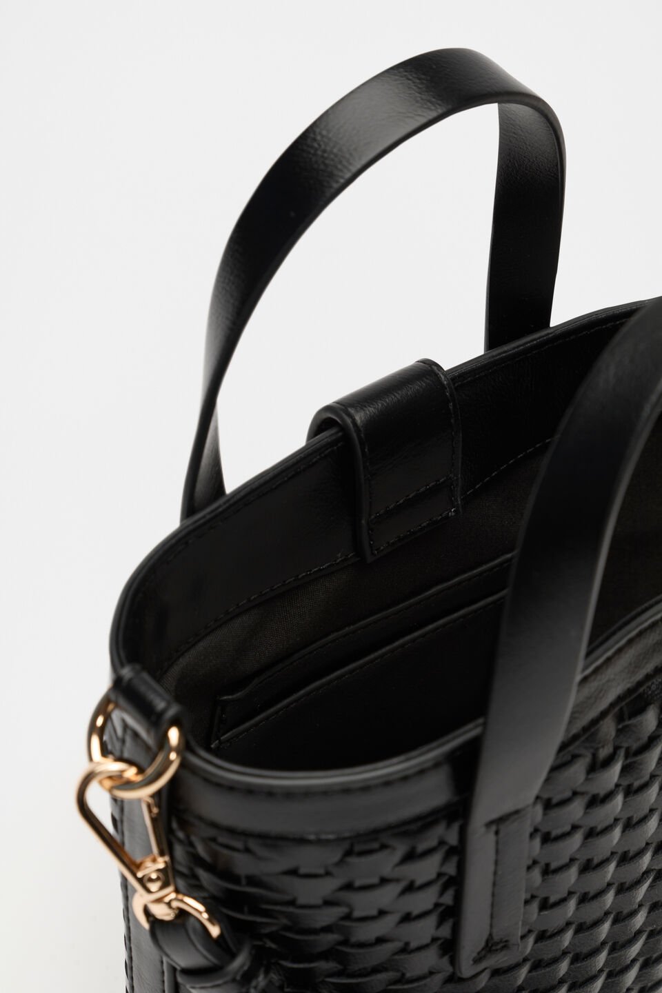 Woven Basket Crossbody Bag  Black