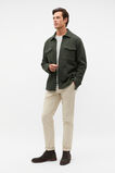 Pique Knit Overshirt  Dark Khaki  hi-res