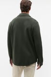 Pique Knit Overshirt  Dark Khaki  hi-res
