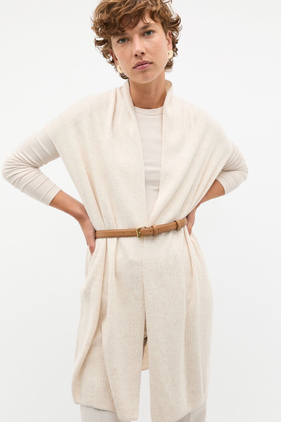 Kinsley Rounded Buckle Belt  Toffee