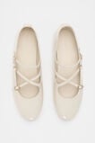 Cameron Triple Strap Ballet Flat  Cream Patent  hi-res