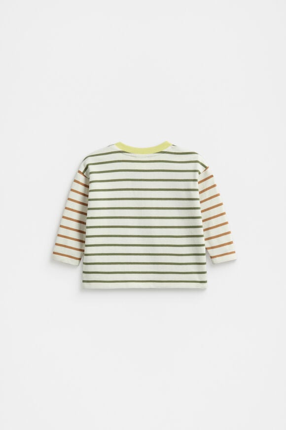 Stripe Logo Rugby Tee  Multi Stripe  hi-res