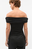 Off Shoulder Top  Black  hi-res