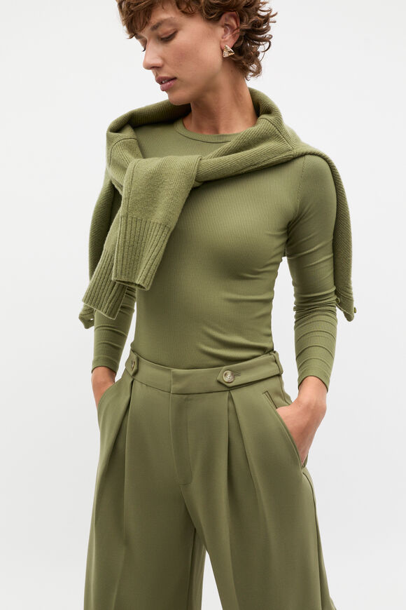 Button Tab Trouser  Rainforest  hi-res