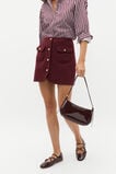 Wool Blend Button Mini  Plum Red  hi-res