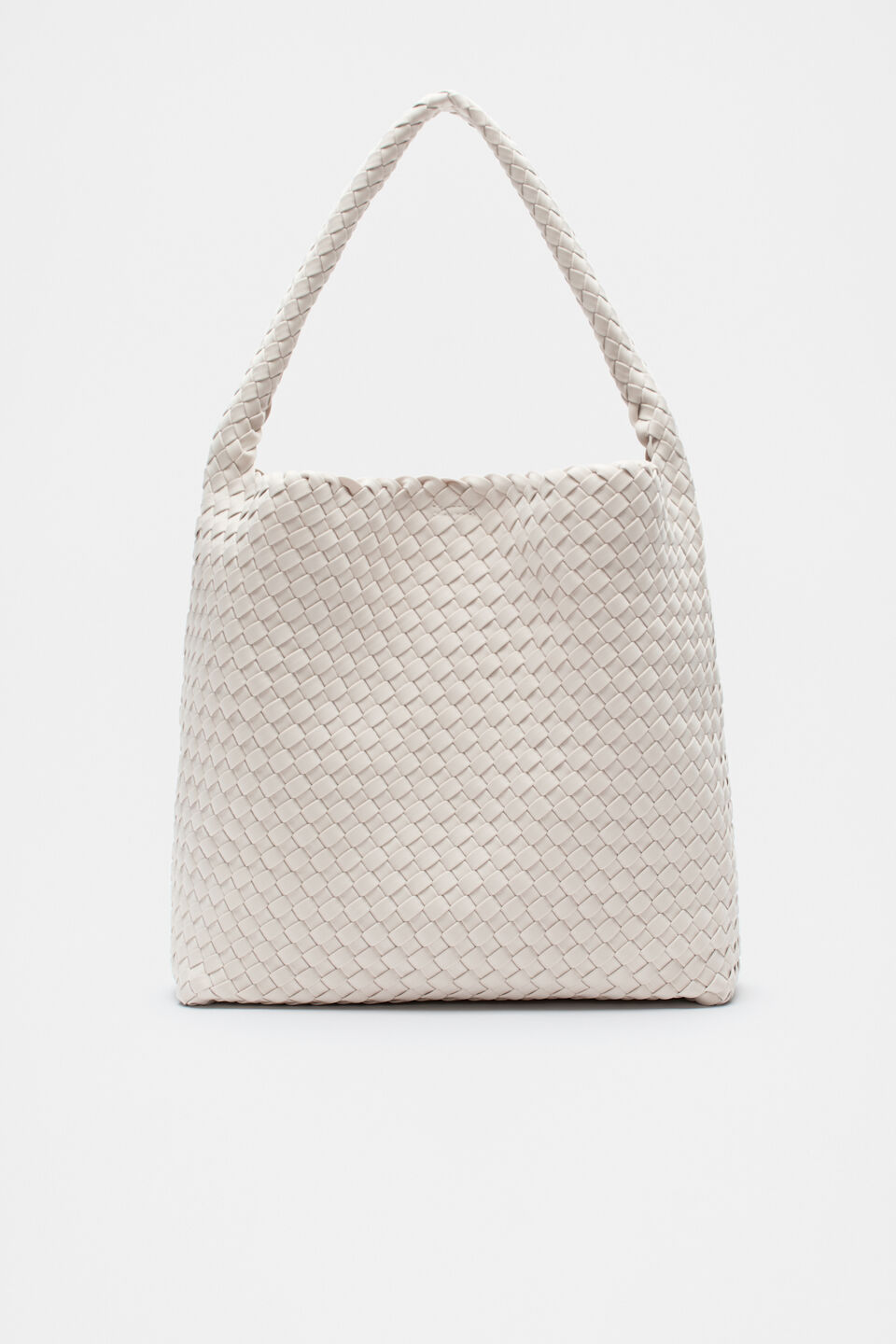 Woven Textured Tote  Oat