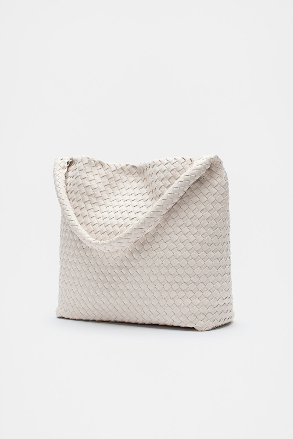 Woven Textured Tote  Oat